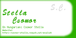stella csomor business card